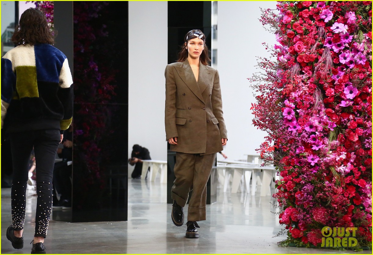 bella hadid walks in first new york fashion week 2018 show for jason wu 01