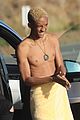 jaden smith shows off shirtless physique for morning swim 05