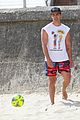 joe jonas plays soccer on the beach in sydney 22