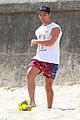joe jonas plays soccer on the beach in sydney 25
