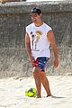 joe jonas plays soccer on the beach in sydney 28
