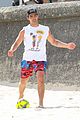 joe jonas plays soccer on the beach in sydney 32
