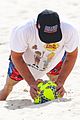 joe jonas plays soccer on the beach in sydney 45