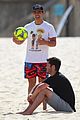 joe jonas plays soccer on the beach in sydney 49