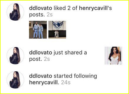 are demi lovato and henry cavill flirting on instagram 01