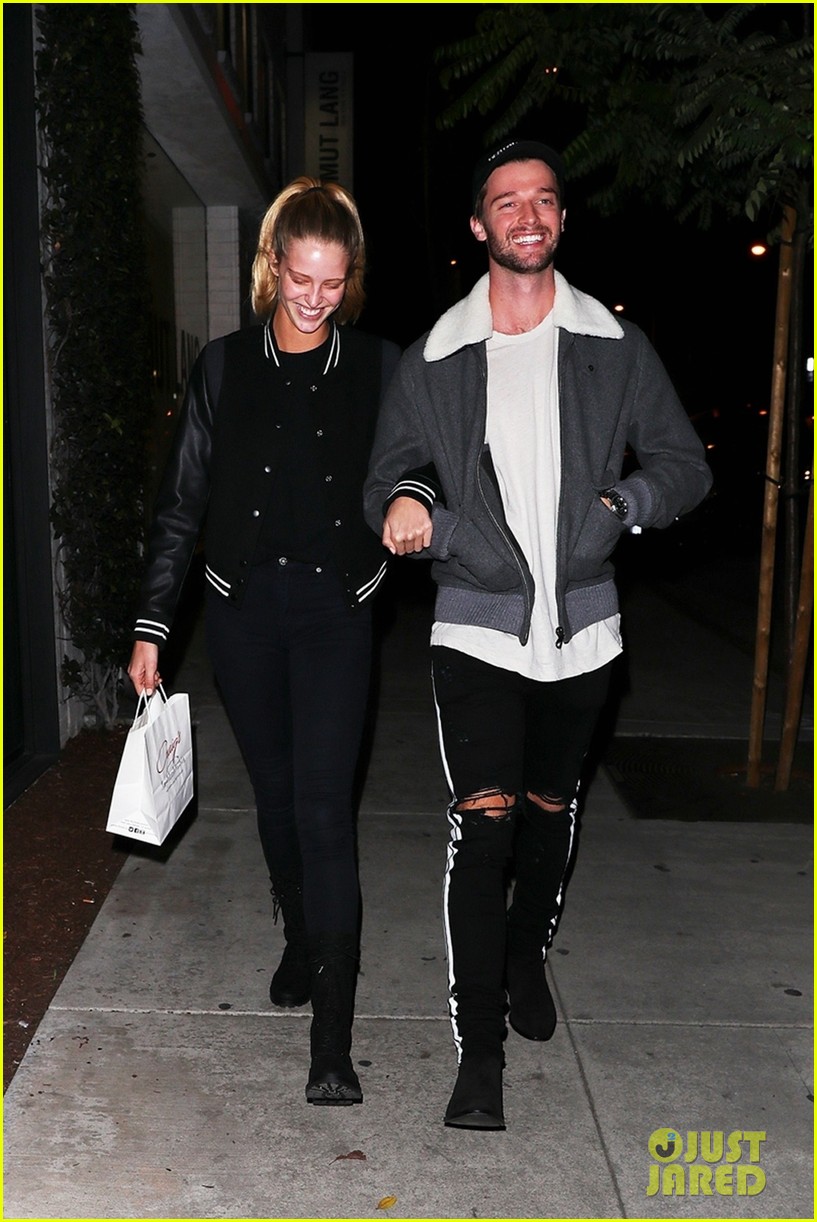 patrick schwarzenegger and girlfriend abby champion step out for dinner date 02