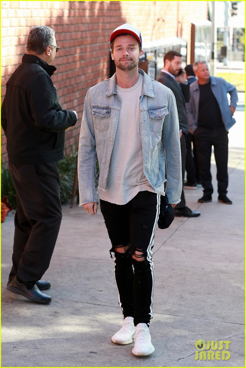 patrick schwarzenegger and girlfriend abby champion step out for dinner date 06