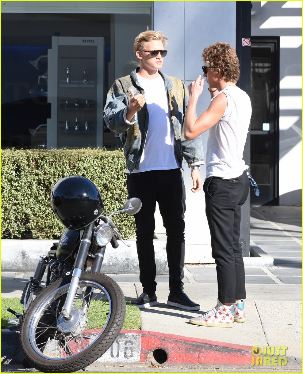 cody simpson takes his motorcycle for a spin around la 07