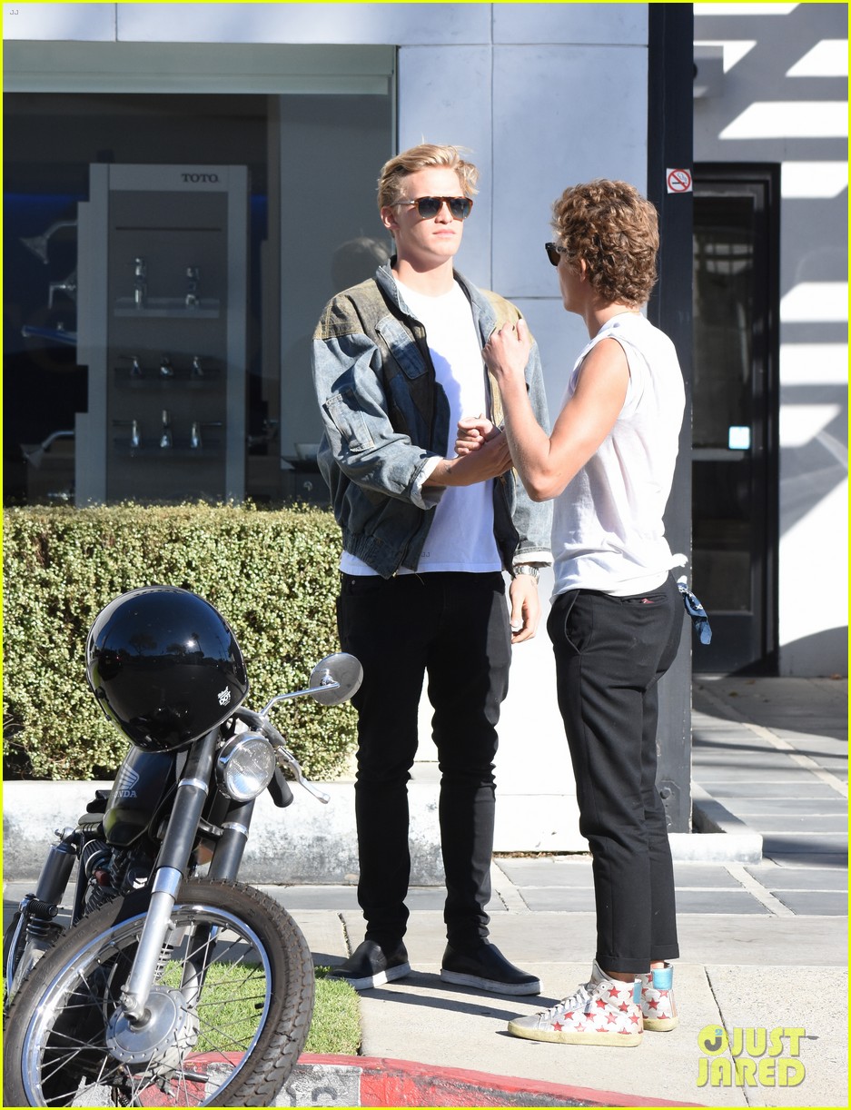 cody simpson takes his motorcycle for a spin around la 08