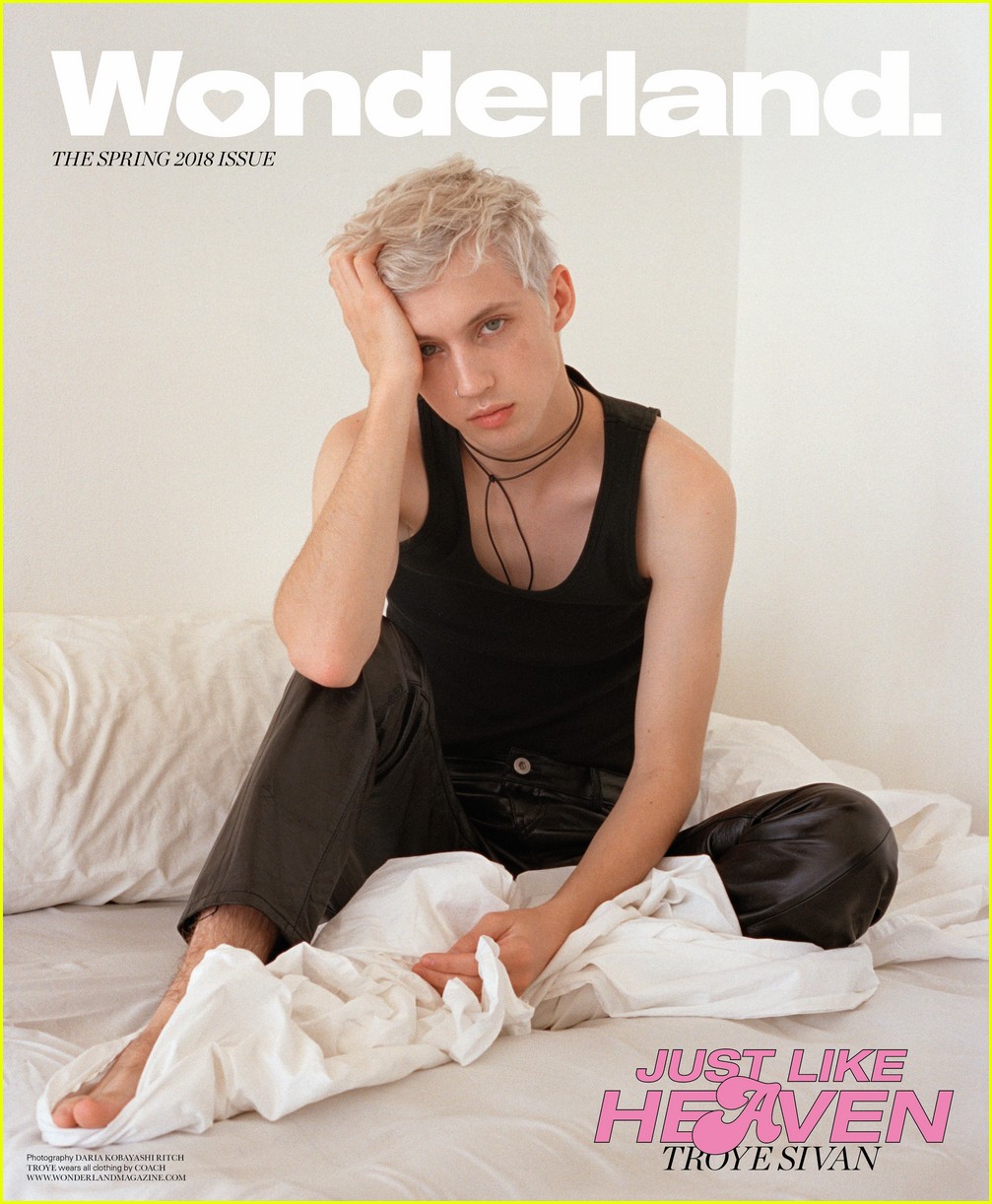 troye sivan wears coach on his head for wonderland magazine cover 03