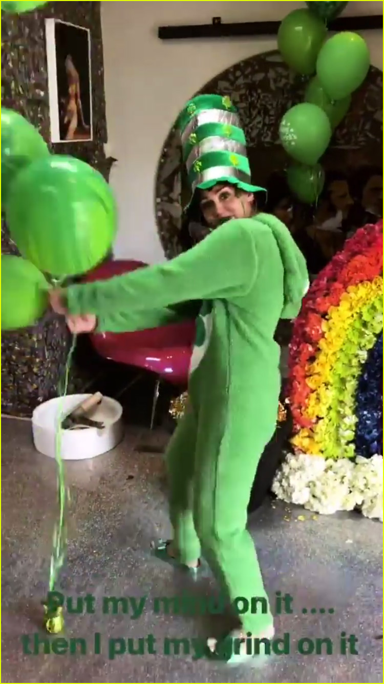 miley cyrus celebrates st patricks day with dfestive outfit 06