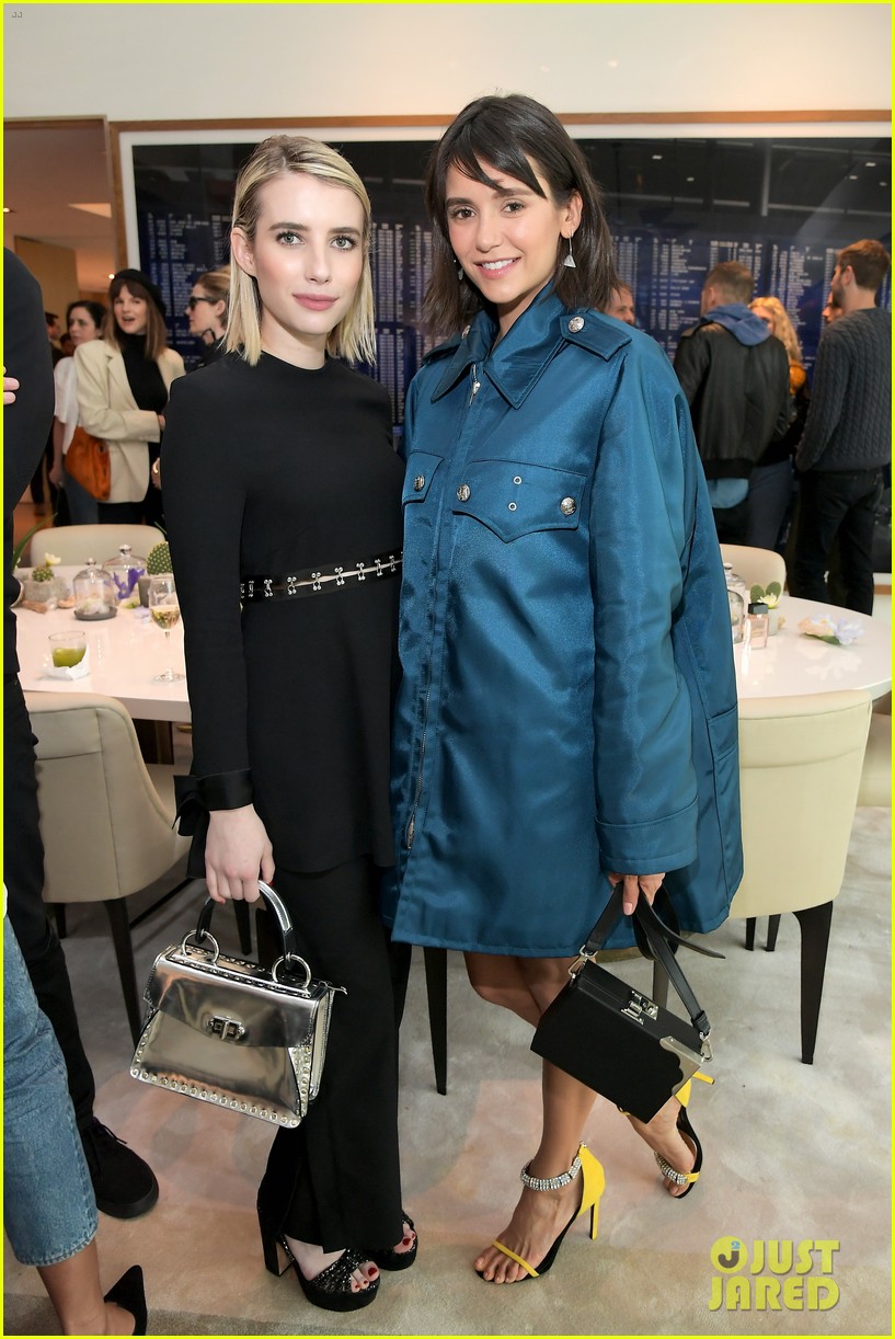 nina dobrev and emma roberts join forces at proenza schoulers new fragrance launch 08