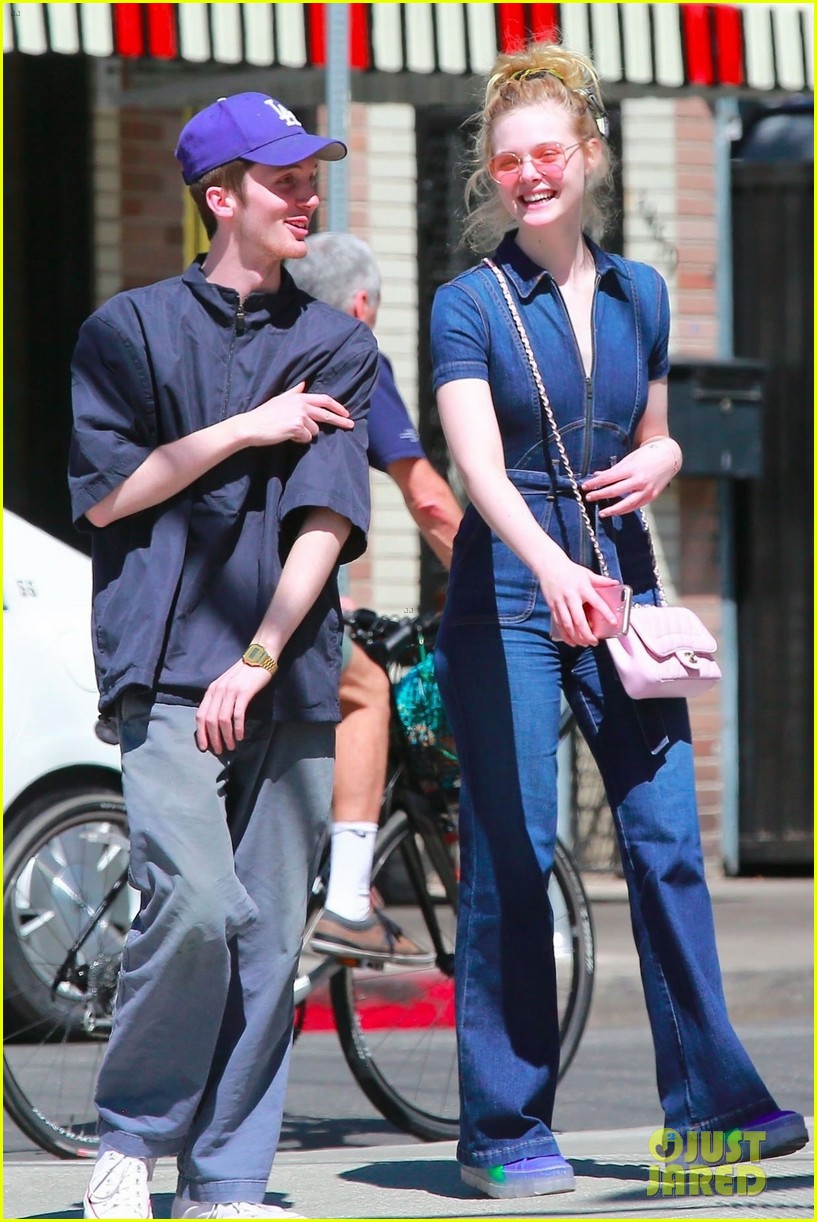 elle fanning is all smiles for ice cream date with male friend 03