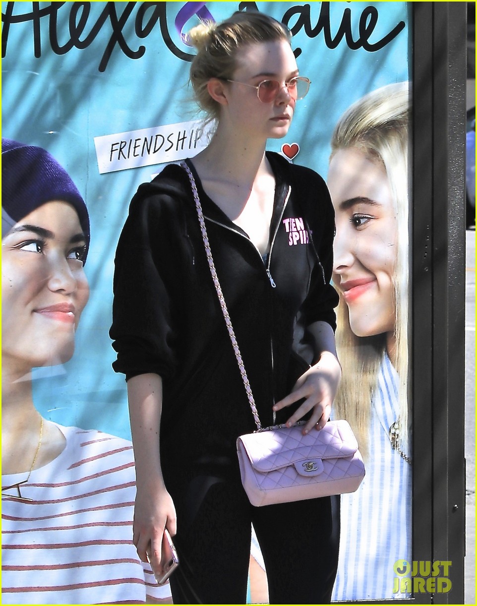 elle fanning is all smiles for ice cream date with male friend 14