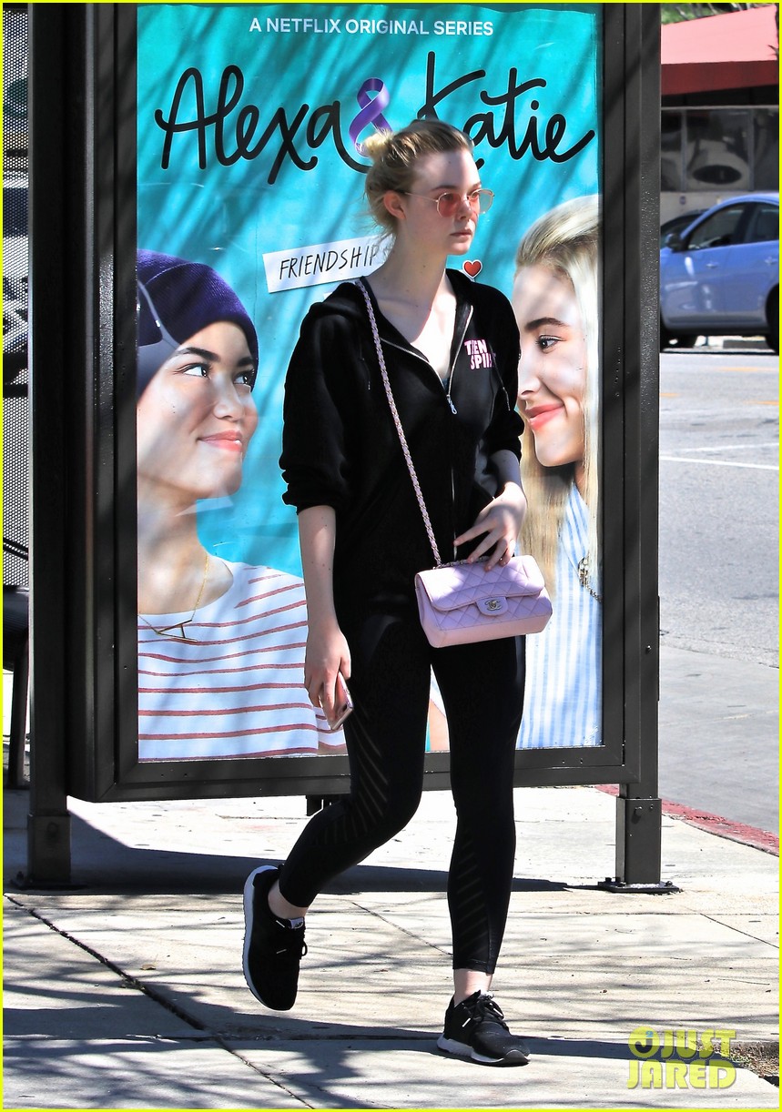 elle fanning is all smiles for ice cream date with male friend 15