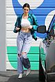 kendall jenner flaunts abs in high waisted jeans crop top 01