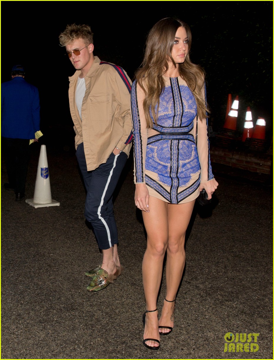 jake paul and erika costell step out for pre oscars 2018 party during their youtube break 01