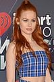 madelaine petsch gets a kiss from travis mills at iheart radio music awards 05
