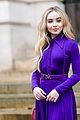 sabrina carpenter goes purple for nina ricci fashion show 09