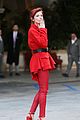 bella thorne goes red hot for a meeting in beverly hills 01
