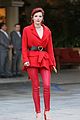 bella thorne goes red hot for a meeting in beverly hills 14