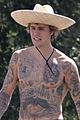 justin bieber goes shirtless loses a shoe in malibu 07