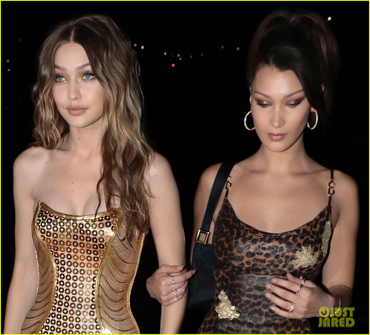 gigi and bella hadid are goddesses in gold for gigis 23rd birthday 07