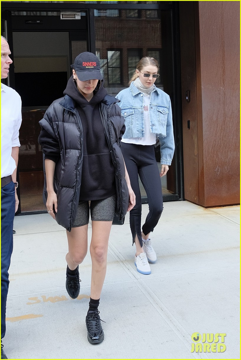 bella hadid hangs out with out with big sis gigi in nyc 06