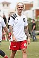 justin bieber goes shirtless for weeked soccer game 03