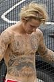 justin bieber goes shirtless for weeked soccer game 06