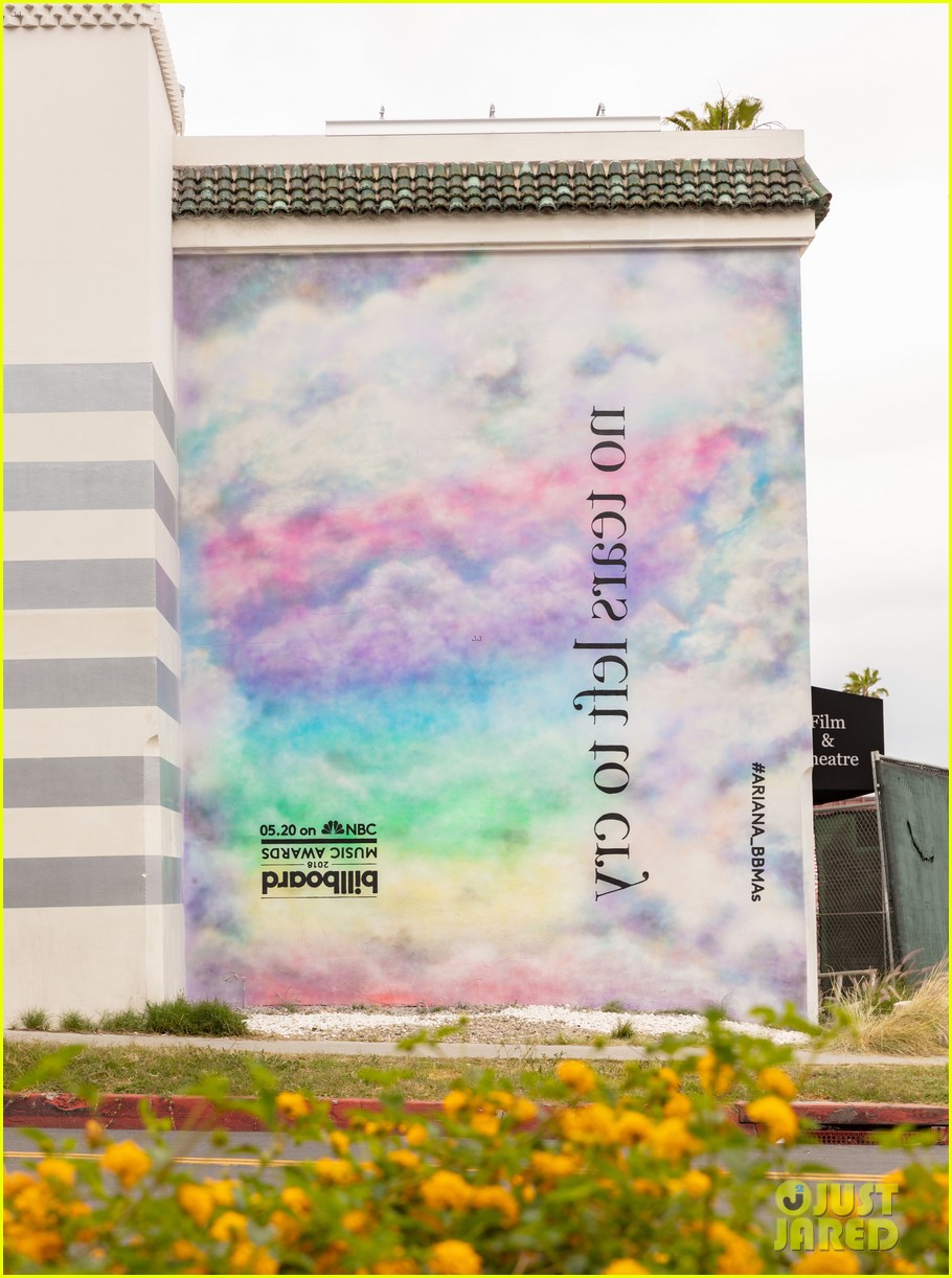 ariana grande debuts no tears left to cry mural on sunset boulevard 01