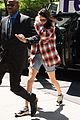 kendall jenner rocks oversized plaid shirt while out in nyc 07
