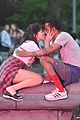 gina rodriguez and lakeith stanfield share a kiss on someone great set 09