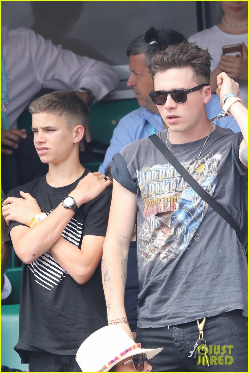 brooklyn and romeo beckham enjoy a day at the french open 02