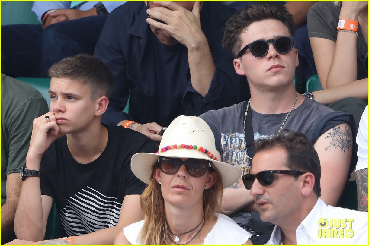 brooklyn and romeo beckham enjoy a day at the french open 13