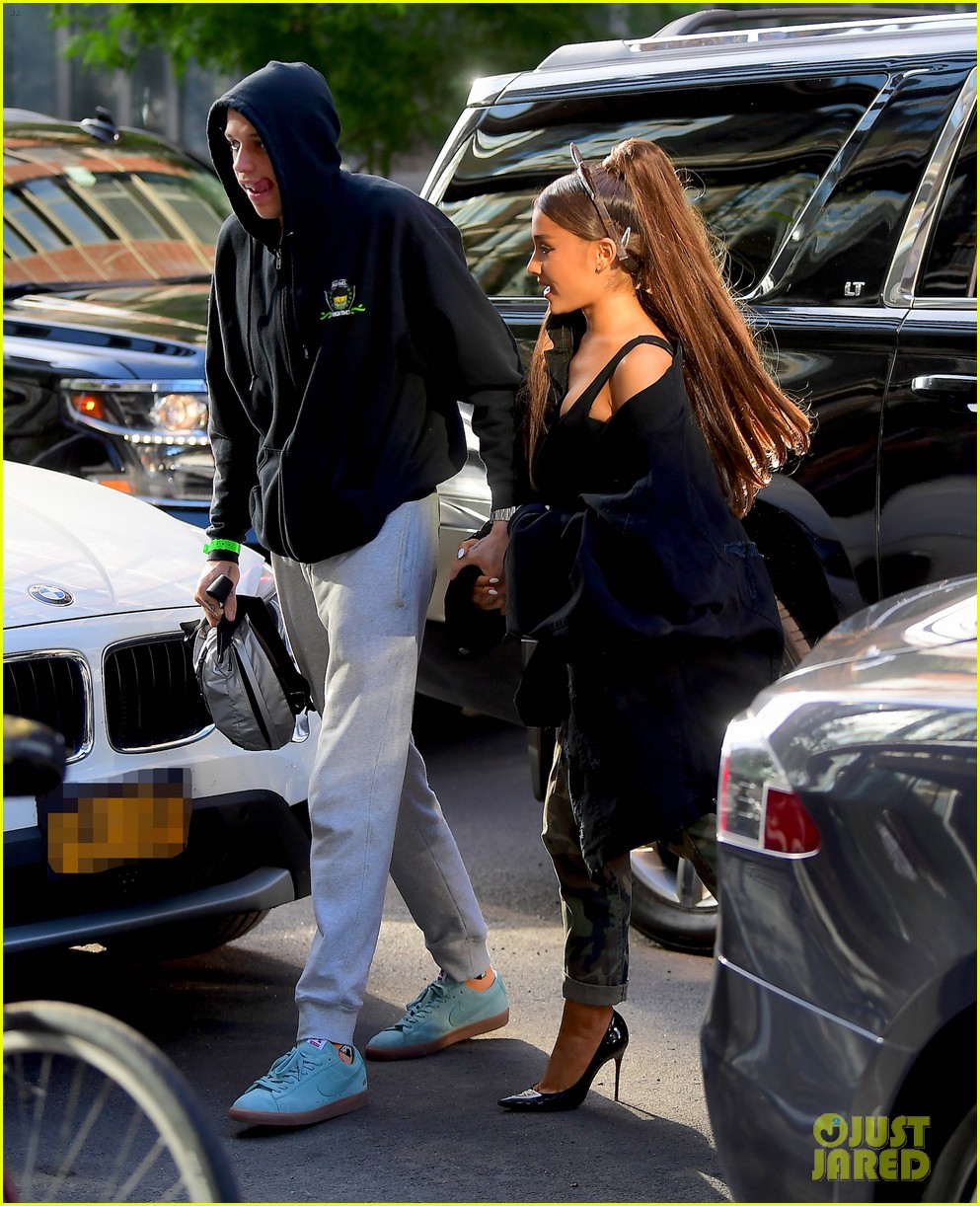 ariana grande sports cat ears while kicking off birthday celebrations with pete davidson 03