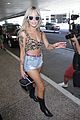 halsey looks fierce in leopard print crop top and cowboy boots at lax airport 08