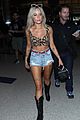 halsey looks fierce in leopard print crop top and cowboy boots at lax airport 09