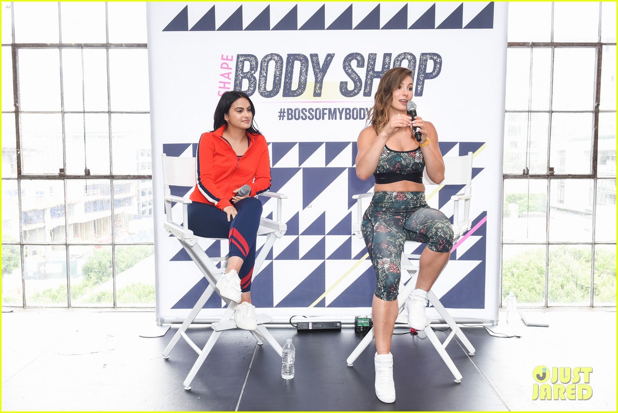 camila mendes stays fit at shape magazines body shop pop up 10