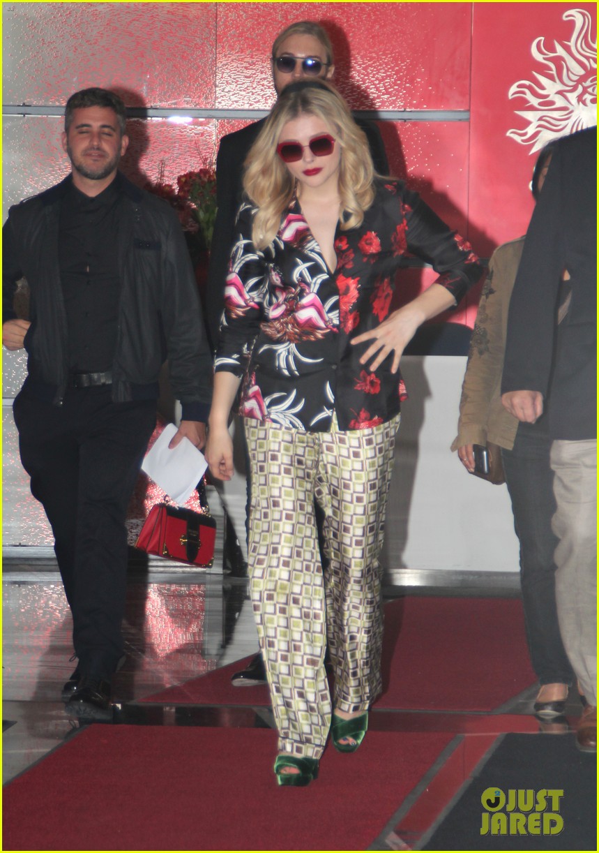 chloe moretz sports fun prints at come as you are champs elysees film festival premiere 13