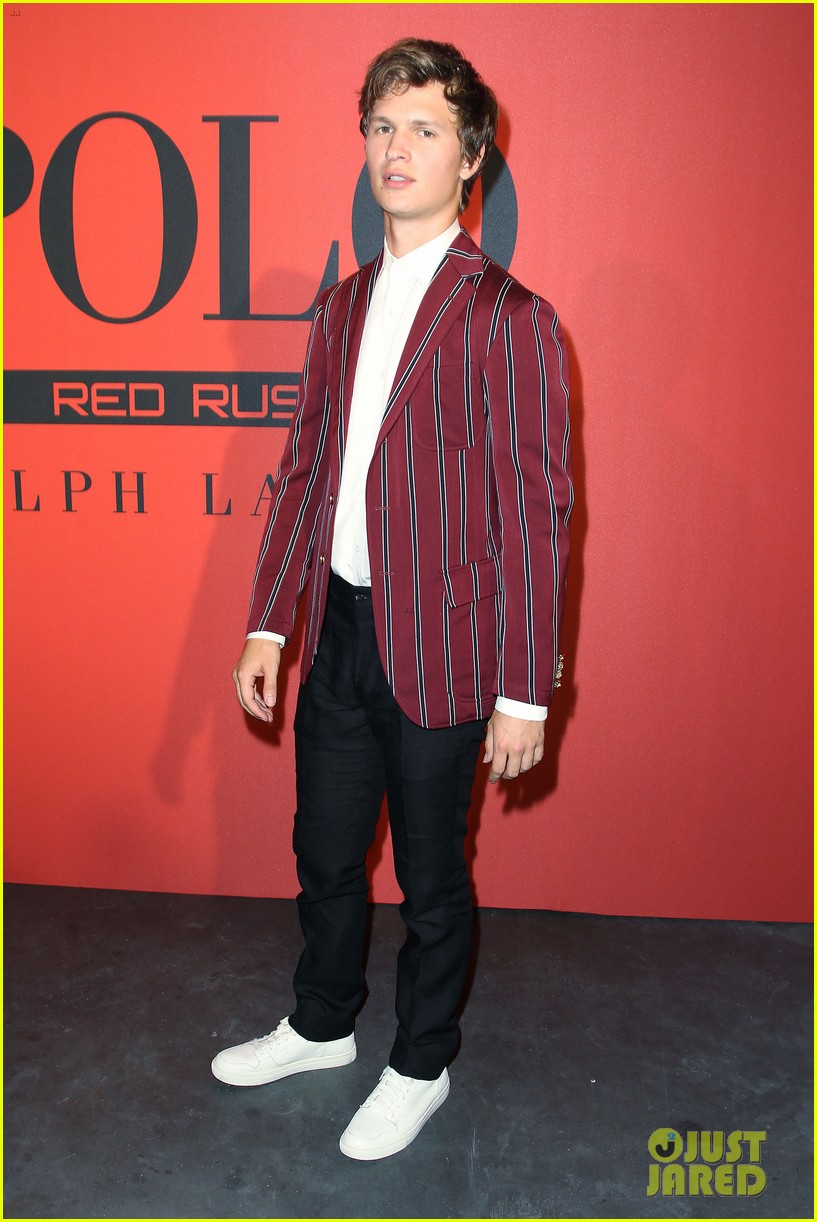 ansel elgort polo red 2018 01