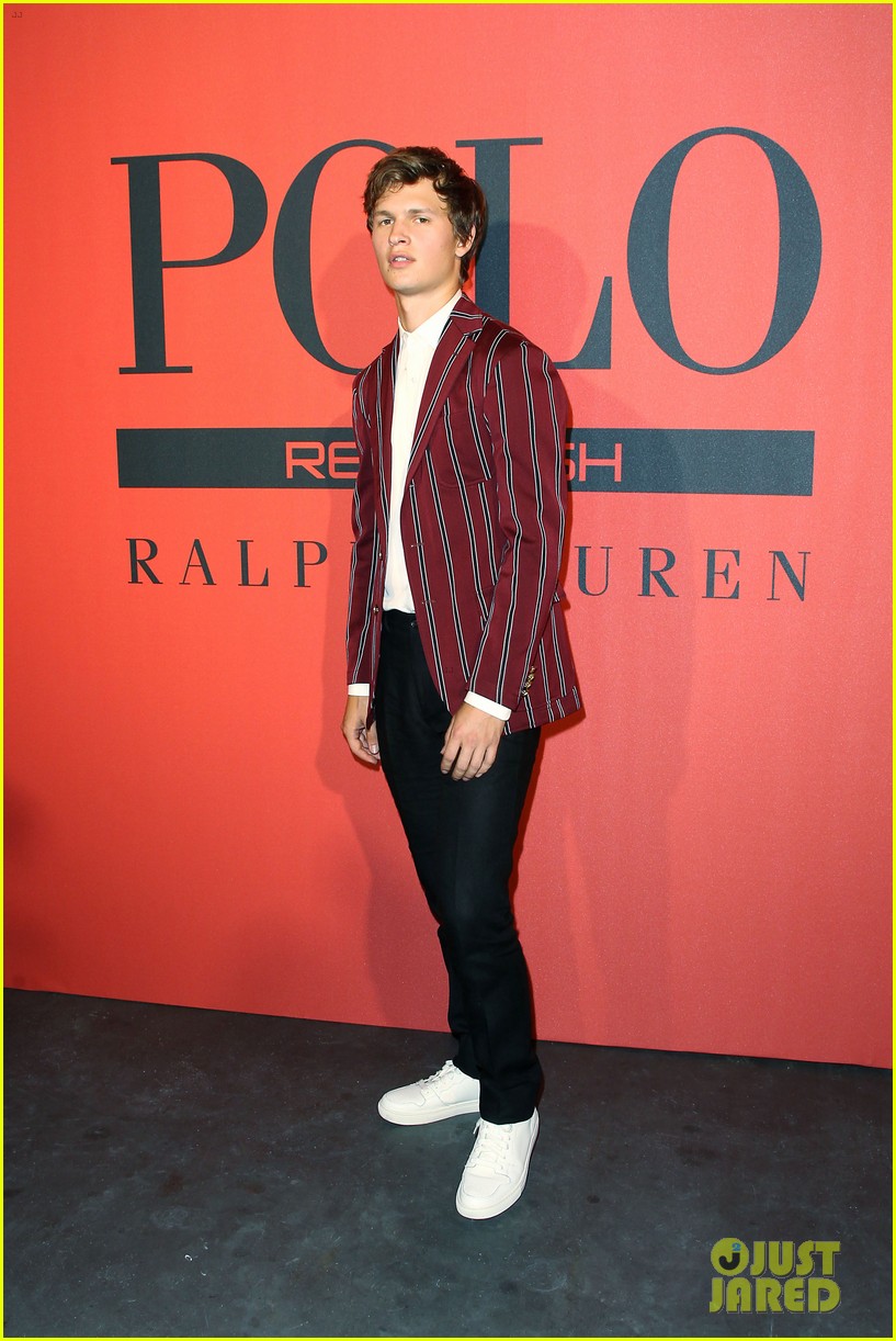 ansel elgort polo red 2018 09