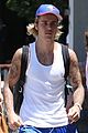 justin bieber flaunts his arm muscles during solo breakfast run 06