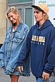 hailey baldwin flashes engagement ring heading to church 02