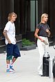 hailey baldwin flashes engagement ring heading to church 03
