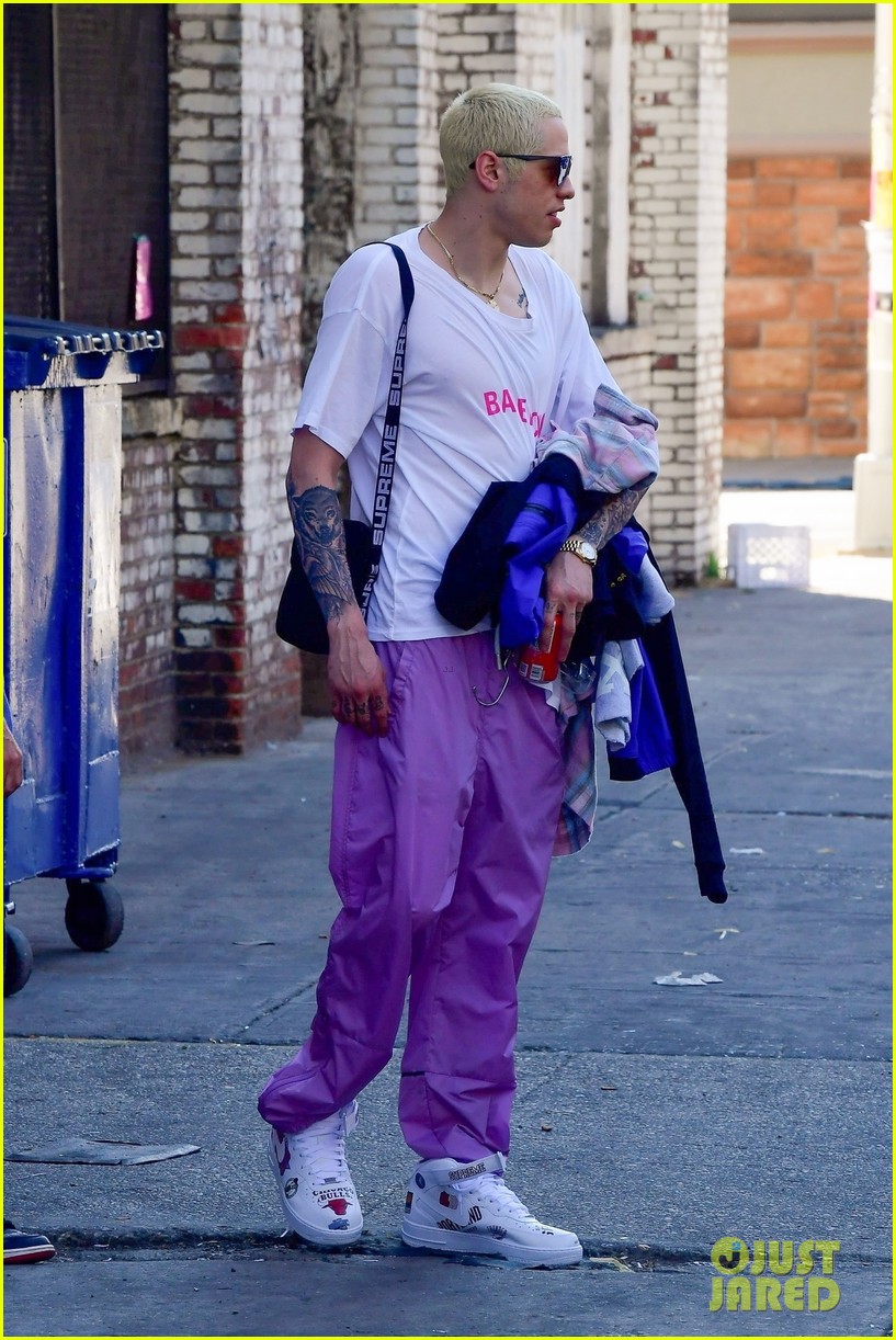 pete davidson debuts new bleached blonde hair in nyc 04