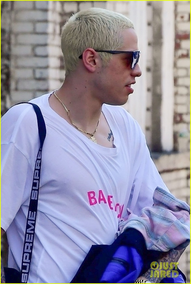 pete davidson debuts new bleached blonde hair in nyc 09