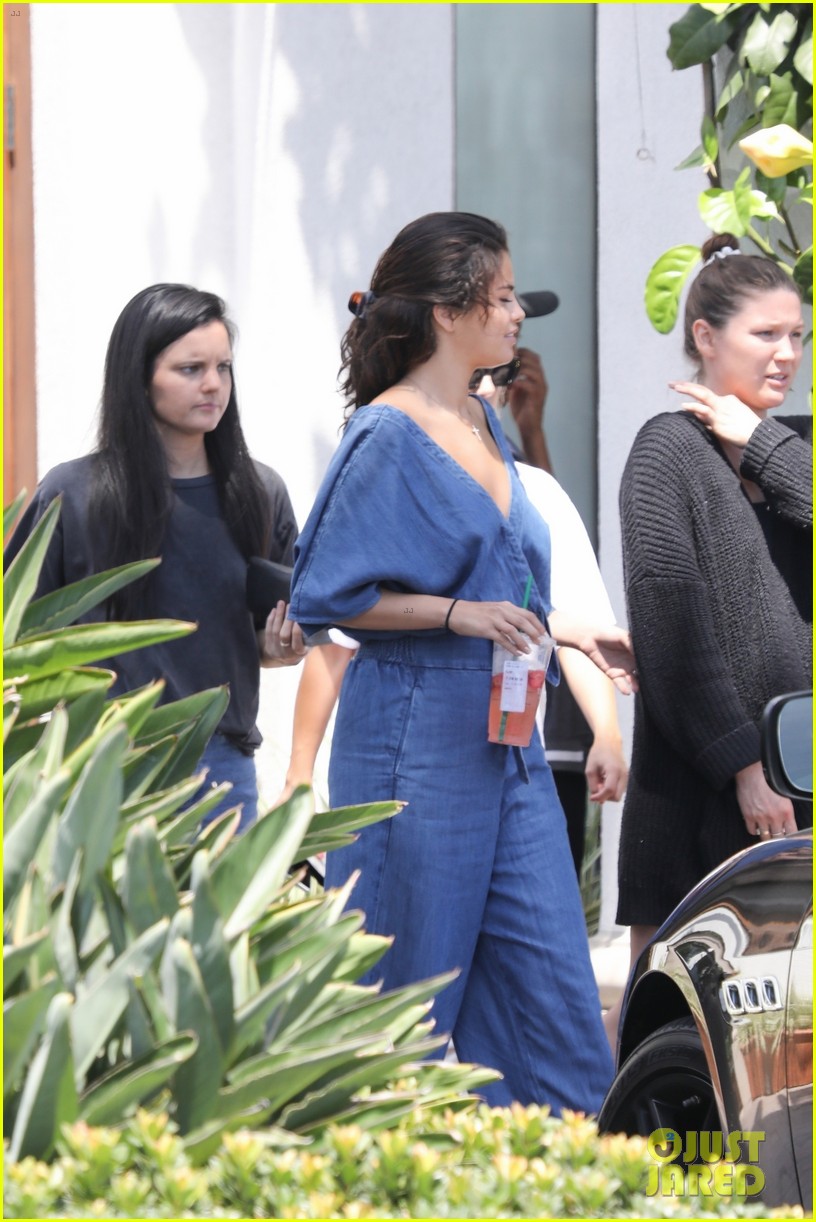 selena gomez wears keep the faith t shirt while stepping out for breakfast 05