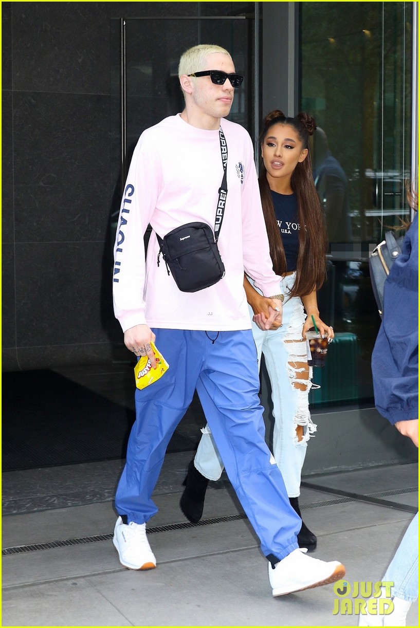 ariana grande and pete davidson step out ahead of her amazon music unboxing prime day concert 02