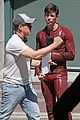 grant gustin suits up on the flash set in vancouver 03